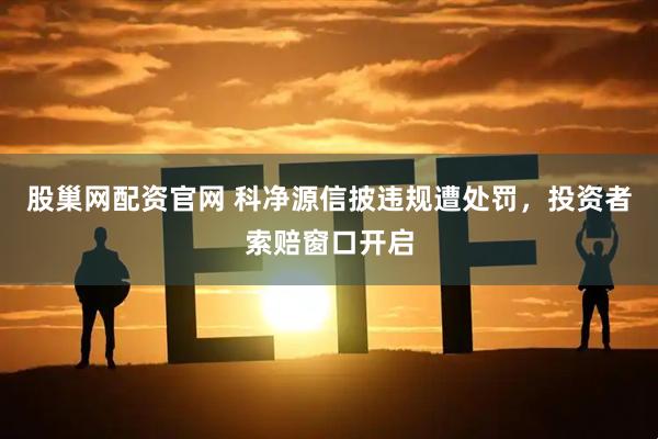 股巢网配资官网 科净源信披违规遭处罚，投资者索赔窗口开启